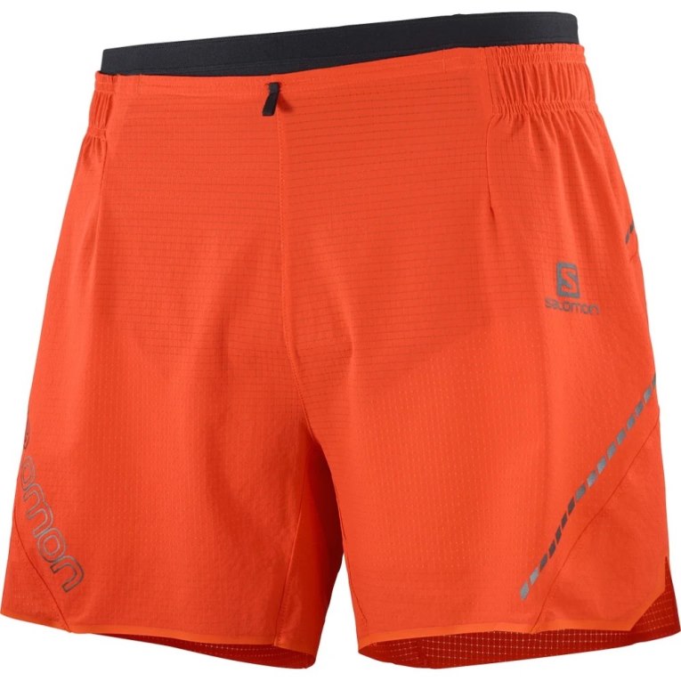 Orange Salomon Sense Aero 5'' Men's Shorts | PH 16534M